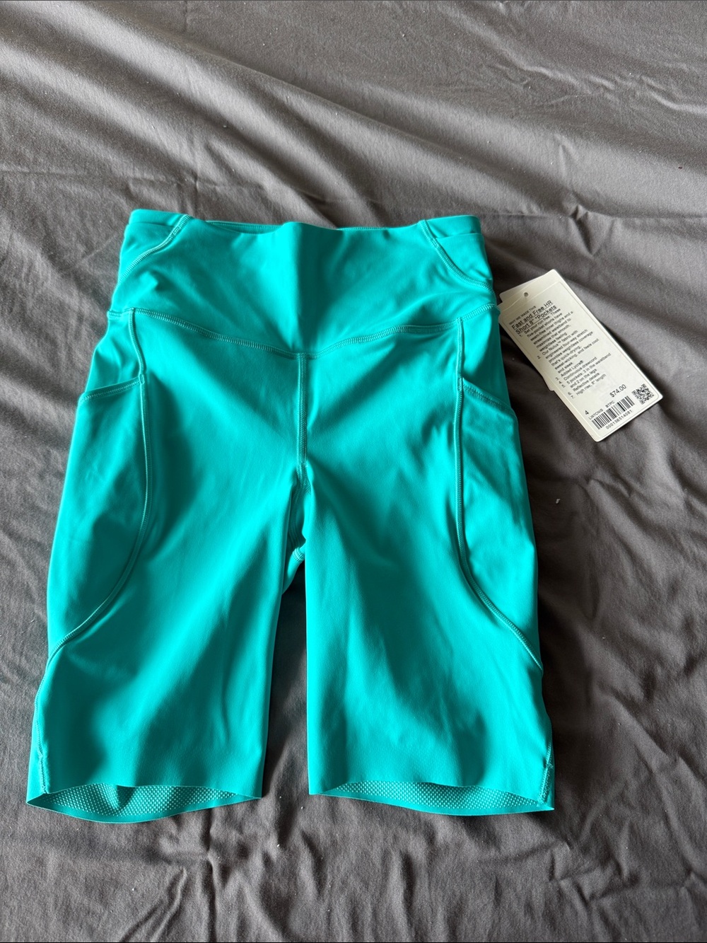 NWT Lululemon Fast and Free HR 8" biking shorts